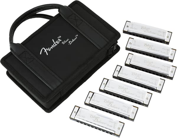 美品 Fender BLUES DELUXE ハーモニカ 7本セット ケース付 Amazon.com: Fender Blues Deluxe Harmonica Pack of 7 Bundle with